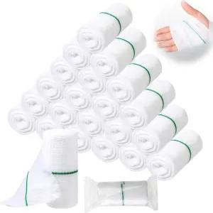 거즈 롤 24팩 프리미엄 순응 붕대 랩 용 롤링 개별 수의사 미라