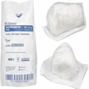 메디초이스 거즈 롤 붕대 6겹 멸균 저자극성 4.5인치 x 4.1야드 화이트 GZBN3003 케이스 25개