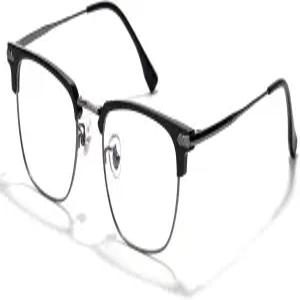 남자용 자니렌 블루 블로커 안경 레이 필터 포함 컴퓨터 게이밍 (건메탈/블랙 TR90 안경)