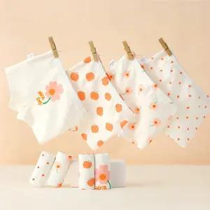 오렌지팝 여아 사각 드로즈 4매입 아동 면 팬티 세트 유아 속옷 어린이 속바지