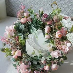 로즈리스 조화 벽장식 플라워 현관 웨딩 인테리어