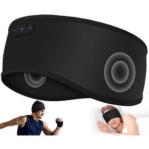 [미국배송] MUSICOZY 수면 헤드폰 대나무 코튼 헤드밴드 사이드 슬리퍼용 무선 블루투스 5.4 헤드폰 남녀용 여행 운동 요가에 이상적인 선물 (노블 블랙)