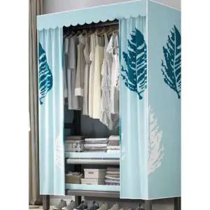 이동식 옷장 천 커버 자취방 원룸 수납 랙 이불 정리