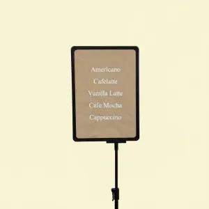 POP 스탠드 소형 거치대 A4 안내판 메뉴판 광고판 높이조절 홍보용