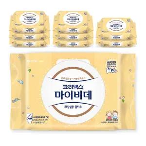 크리넥스 크리넥스 마이비데 키즈 캡 40매 9팩 화장실 물티슈 배변훈련