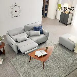 아델리오 듀얼 리클라이너 3인 슈렁큰 천연면피 소가죽 소파+스툴