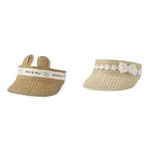 갤러리아 백일,돌 BE,LB)스테치포인트플라워레이스왕골썬캡 (36314-806-01/02)