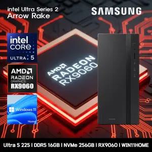 삼성데스크탑 코어 울트라5 RX9060 컴퓨터 DM500THA-U5ABB-RX9060 WIN11 Ultra5-225 16GB SSD256GB 고사양