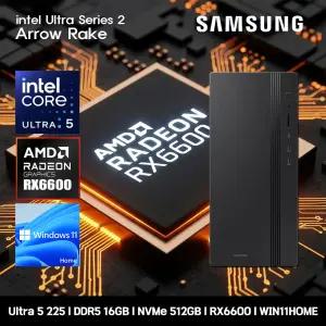 삼성데스크탑 코어 울트라5 RX6600 컴퓨터 DM500THA-U5ABD-RX6600 WIN11 Ultra5-225 16GB SSD512GB 고사양