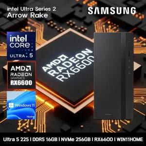 삼성데스크탑 코어 울트라5 RX6600 컴퓨터 DM500THA-U5ABB-RX6600 WIN11 Ultra5-225 16GB SSD256GB 고사양
