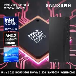 삼성데스크탑 코어 울트라5 RX580SP 컴퓨터 DM500THA-U5ABD-RX580SP WIN11 Ultra5-225 32GB SSD512GB