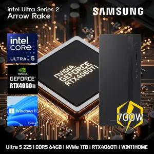 삼성데스크탑 코어 울트라5 RTX4060Ti 컴퓨터 DM500THA-U5ABT-RTX4060Ti WIN11 Ultra5-225 64GB SSD1TB