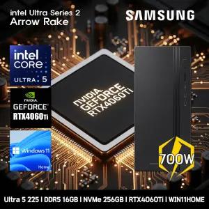 삼성데스크탑 코어 울트라5 RTX4060Ti 컴퓨터 DM500THA-U5ABB-RTX4060Ti WIN11 Ultra5-225 16GB SSD256GB
