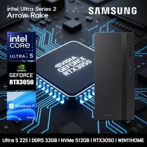 삼성데스크탑 코어 울트라5 RTX3050 컴퓨터 DM500THA-U5ABD-RTX3050 WIN11 Ultra5-225 32GB SSD512GB
