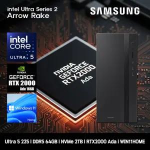 삼성데스크탑 코어 울트라5 RTX2000 Ada 컴퓨터 DM500THA-U5ABV-RTX2000 Ada WIN11 Ultra5-225 64GB SSD2TB