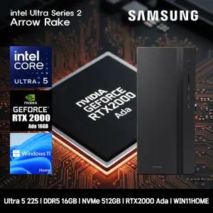삼성데스크탑 코어 울트라5 RTX2000 Ada 컴퓨터 DM500THA-U5ABD-RTX2000 Ada WIN11 Ultra5-225 16G SSD512G
