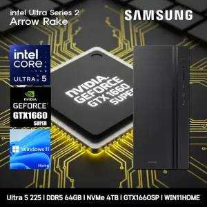 삼성데스크탑 코어 울트라5 GTX1660SP 컴퓨터 DM500THA-U5ABZ-GTX1660SP WIN11 Ultra5-225 64GB SSD4TB