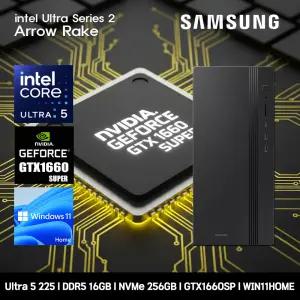 삼성데스크탑 코어 울트라5 GTX1660SP 컴퓨터 DM500THA-U5ABB-GTX1660SP WIN11 Ultra5-225 16GB SSD256GB