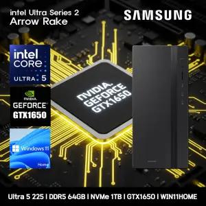 삼성데스크탑 코어 울트라5 GTX1650 컴퓨터 DM500THA-U5ABT-GTX1650 WIN11 Ultra5-225 64GB SSD1TB 고사양