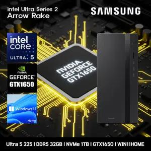 삼성데스크탑 코어 울트라5 GTX1650 컴퓨터 DM500THA-U5ABT-GTX1650 WIN11 Ultra5-225 32GB SSD1TB 고사양