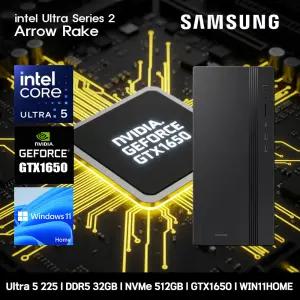 삼성데스크탑 코어 울트라5 GTX1650 컴퓨터 DM500THA-U5ABD-GTX1650 WIN11 Ultra5-225 32GB SSD512GB
