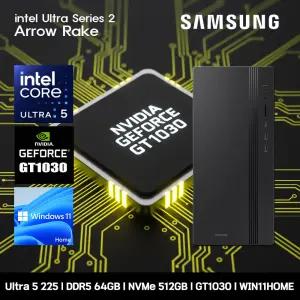 삼성데스크탑 코어 울트라5 GT1030 컴퓨터 DM500THA-U5ABD-GT1030 WIN11 Ultra5-225 64GB SSD512GB 고사양
