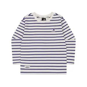 [캉골키즈](타임스퀘어점패션관)클럽 로고 롱 슬리브 스트라이프 티셔츠 RC 0002 퍼플ARCCRT00020PU