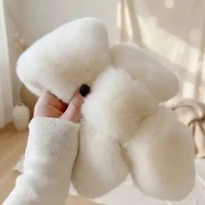 [하프클럽/다잇템]여성용 짧은 페이크 퍼 소프트 크로스넥 머플러