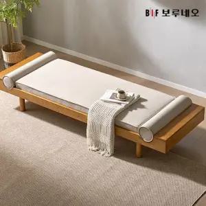 앳홈 포레스트 원목 데이베드 소파베드 A 프레임+매트+원형쿠션2개)