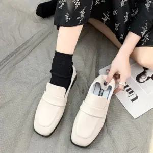 접어신는구두 아이보리 로퍼단화 기본 낮은 여성구두 OpW2+1KWR