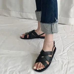 꼬임스트랩 여름신발 스트랩샌들 데일리 여자비치샌들 OSU3+8OUb