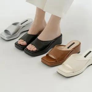 SOVO 포이른 플랫폼 뮬 슬리퍼 6cm