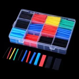 전선보호 열수축 튜브 750p세트/케이블/절연성/내열성/단자보호/다용도/하네스/작업/배선정리/구분/결속