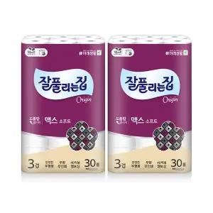 잘풀리는집 맥스 소프트 30m x 30롤 2팩 531228