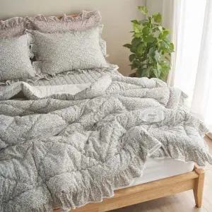 신유침구 플랑 광목 워싱 차렵이불 이불베개세트KK 차렵이불