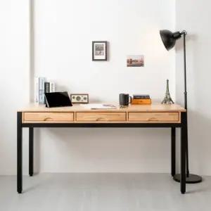 [에보니아] 스틸 참죽원목 서랍책상1500 [수도권무료배송]