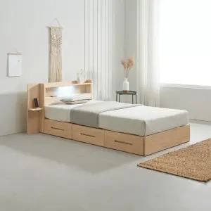 에보니아 엠마 조명 헤드 침대 SS 프레임 [수도권무료배송]