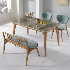 에보니아 미야 양면세라믹 4인용 식탁세트 (의자2+벤치1) [수도