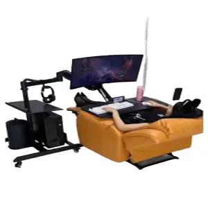 침대 컴퓨터 책상 리프팅 모션데스크 거치대 작업