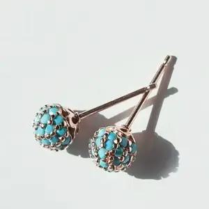 (92.5실버) 올실버 티판 터키석 귀걸이 주얼리 쥬얼리