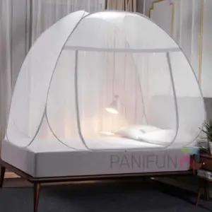 원터치모기장 180x200cm그레이 거실모기장 침대모기장 침대방충망 텐트형모기장 큰모기장