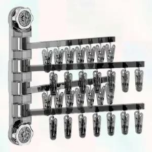 벽흡착 걸이 무타공 다용도 집게 빨래 건조대 강력형