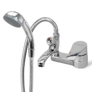 [생활] 보급형 샤워 겸용 세면기 SJ-104 대붙이 한개 레버식 온냉수 혼합 꼭지