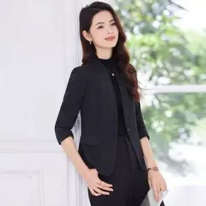 여사친 오피스룩 자켓 정장 쇼트 봄가을 독보적인예쁨 노카라 상의 코트 인기3