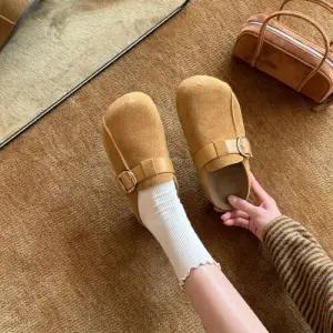 여자 빈티지 슬리퍼 위에 플랩 슈즈 신발 버켄느 통굽 MF5