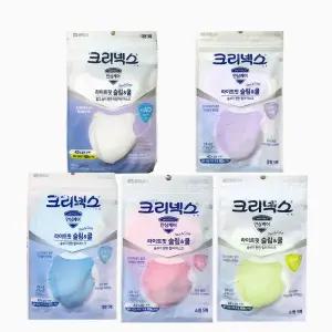 [여름용 마스크] 크리넥스 라이트핏 쿨 마스크 15매 새부리형