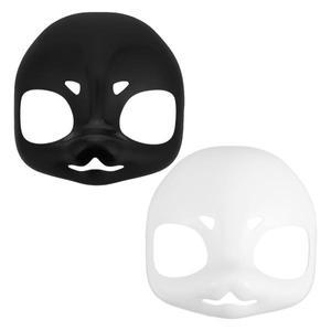 2Pcs 동물 해골 마스크 블랭크 화이트 도색되지 않은 퍼슈트 헤드 베이스 코스프레 할로윈 파티 액세서리