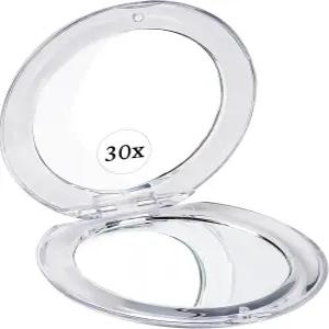 미러바나 여행용 소형 30배 확대경 - 휴대용 접이식 매우 가벼운 지갑용 미니 포켓 사이즈 원형 3.3 직경