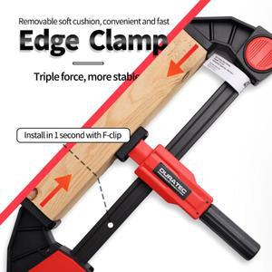 엣지 클램프 목공 퀵 F-클램프 보조 도구 F 클립 레일에 설치된 0-20mm 측면 고정 장치