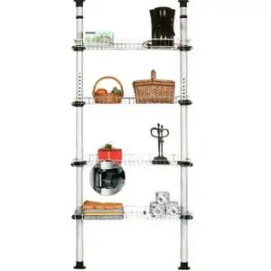 업그레이드 대형 4단선반 원터치 기둥선반 다용도선반